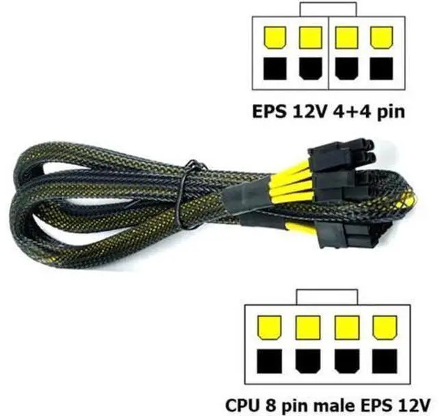 Main image of 4Pin PC Cable CPU Power Supply Extension Cord 80cm Cable Desktop 4 Pin 4P ATX Power Male to Female Connector Cable UL 18AWG Wire