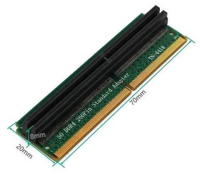 Alt view image 2 of 5 - Add On Cards DDR4 SO DIMM Adapter Memory Riser Card SO DDR4 260Pin Memory Test Protection Adapter Connector for Laptop PC
