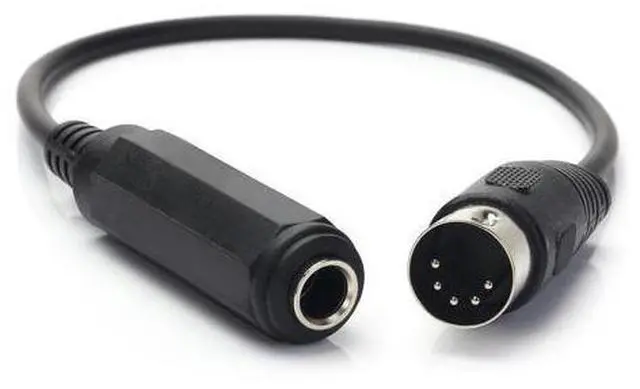 Main image of OIAGLH 6.35mm Female 1/4" TRS to DIN 5 Pin MIDI Cable Adapter for Speaker, Amplifier, Mixer to MIDI Keyboard, Synthesizer and Guitar