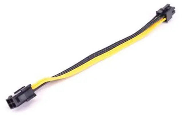 Alt view image 3 of 4 - PCIe 6Pin Male to CPU 4Pin Female Power Conversion Cable ATX 12V 4 Pin to PCI express 6 Pin Power Supply Cable 18AWG