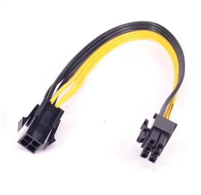 Alt view image 4 of 4 - PCIe 6Pin Male to CPU 4Pin Female Power Conversion Cable ATX 12V 4 Pin to PCI express 6 Pin Power Supply Cable 18AWG