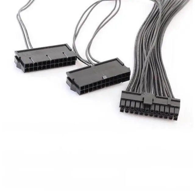 Main image of 30cm 24Pin 20+4Pin Triple PSU -ATX Power Supply Adapter Cable 18AWG Wire for Mining Power Supply Synchronization Start Line