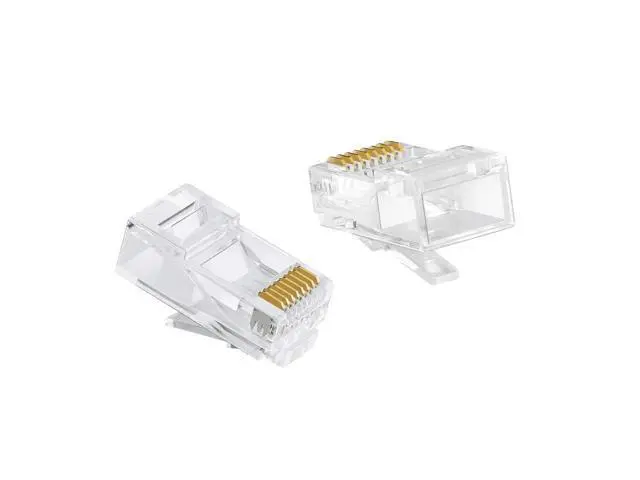 Alt view image 2 of 6 - CableCreation Cat6 RJ45 Connectors, 100-PACK Cat6 RJ45 Ends, Ethernet Cable Crimp Connectors UTP Network Plug for Solid Wire and Standard Cable, Transparent