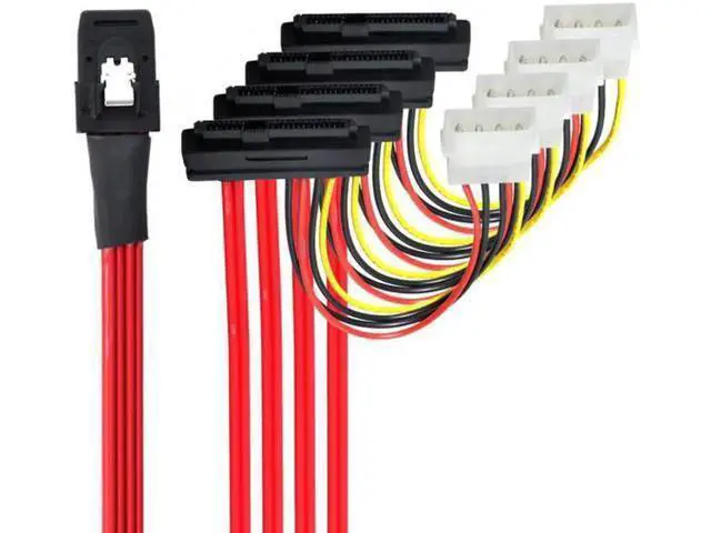 Alt view image 7 of 7 - Cable LSI / 3Ware Molex mini SAS SFF-8087 to SFF-8482 and power x4 SAS cable