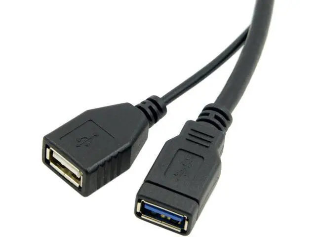 Alt view image 5 of 7 - USB 3.0 Splitter Y Cable USB 1 Male to 2 Female Extra Power Data Extension Cable for 2.5" Mobile Hard Disk