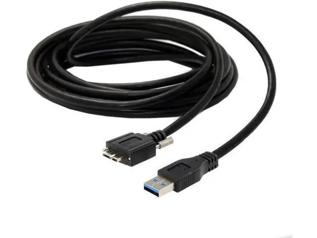 Alt view image 2 of 4 - 3M USB to Micro USB Cable with Mount Panel Screw USB 3.0 A Type Cable Male to Micro USB 3.0 B Male Cable for Hard Disk Mobile Phone