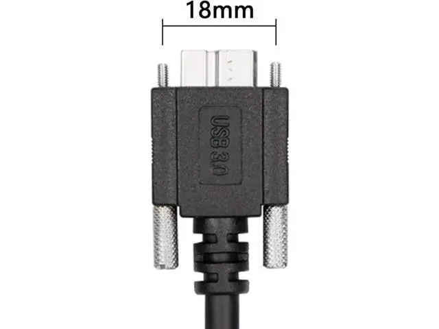 Alt view image 3 of 4 - 3M USB to Micro USB Cable with Mount Panel Screw USB 3.0 A Type Cable Male to Micro USB 3.0 B Male Cable for Hard Disk Mobile Phone