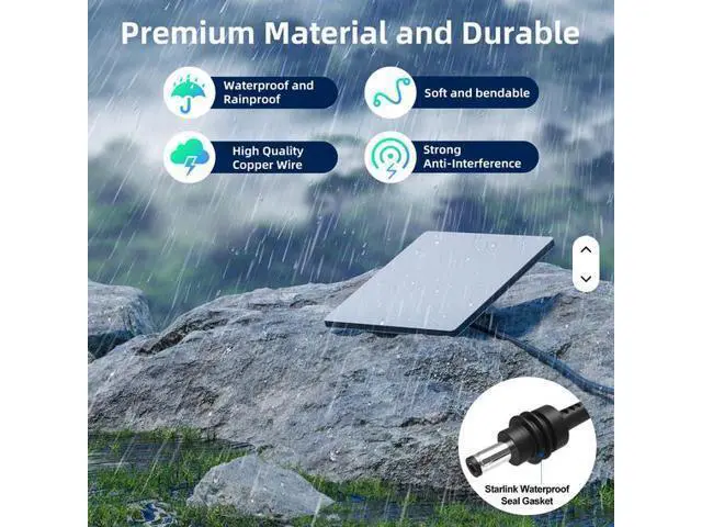 Alt view image 4 of 4 - DC-DC 3M 100W Starlink Mini DC5.5*2.1 Power Replacement Waterproof Cable for Outdoor/Indoor