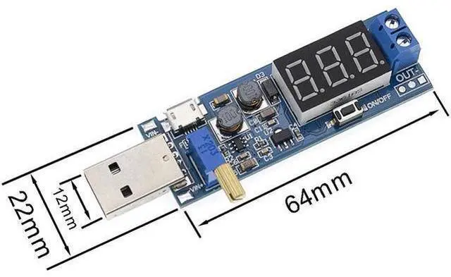Alt view image 4 of 7 - 2PCS USB Buck Boost Converter Adjustable Step UP Step Down Power Supply Module Voltage Regulator DC-DC 5V to 3.3V 9V 12V 18V 24V