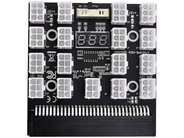Alt view image 3 of 7 - 1200W Server PSU Power Supply Breakout Board Adapter with 17 Ports ATX 6 Pin for DPS-800GB 1200FB 1200QB