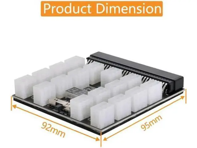 Alt view image 7 of 7 - 1200W Server PSU Power Supply Breakout Board Adapter with 17 Ports ATX 6 Pin for DPS-800GB 1200FB 1200QB