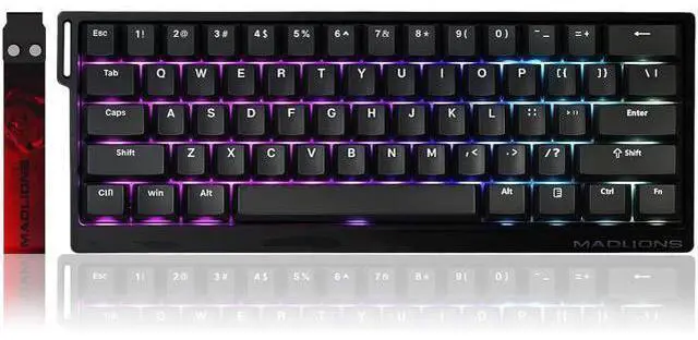 Main image of MADLIONS MAD60 HE Rapid Trigger Magnetic Switch Gaming Keyboard,60% RGB Adjustable Actuation Hall Effect Hyper-Fast 8K Polling Rate PBT Keycaps 61 Keys Mechanical Keyboard for PC/Mac Gamer(Black)