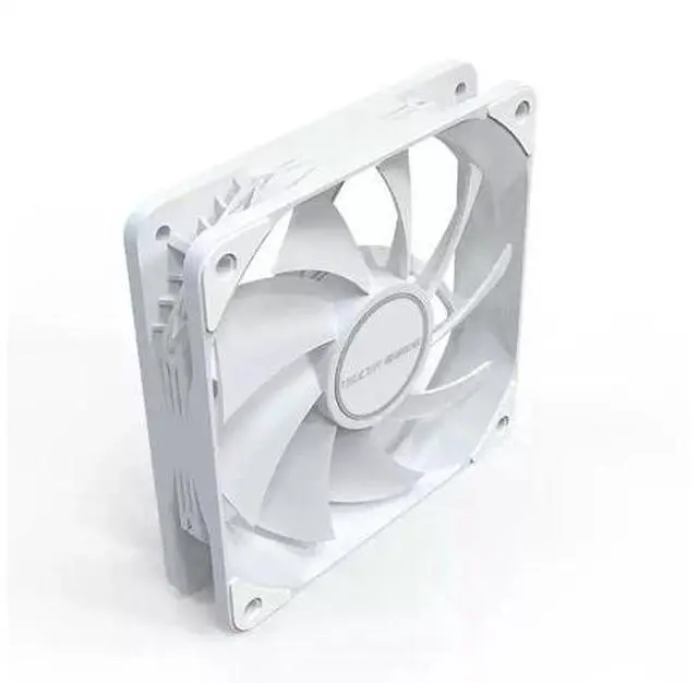 Alt view image 4 of 7 - 12cm PWM Silent Case Fan White, Intelligent Temperature Control, 12025, 14cm Model Available WHITE- 4-pin small connector /12cm