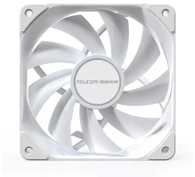 Main image of 12cm PWM Silent Case Fan White, Intelligent Temperature Control, 12025, 14cm Model Available WHITE- 4-pin small connector /12cm