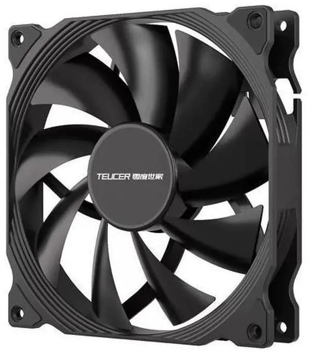 Alt view image 6 of 7 - 12cm PWM Silent Case Fan White, Intelligent Temperature Control, 12025, 14cm Model Available WHITE- 4-pin small connector /12cm