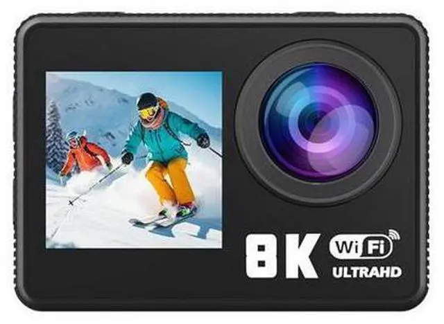 Main image of 8K Dual-Screen Action Camera - 2.0"+1.3" Touch, 30m Waterproof, WiFi, 1350mAh for Diving/Cycling,Outdoor cycling, mountain climbing, surfing
