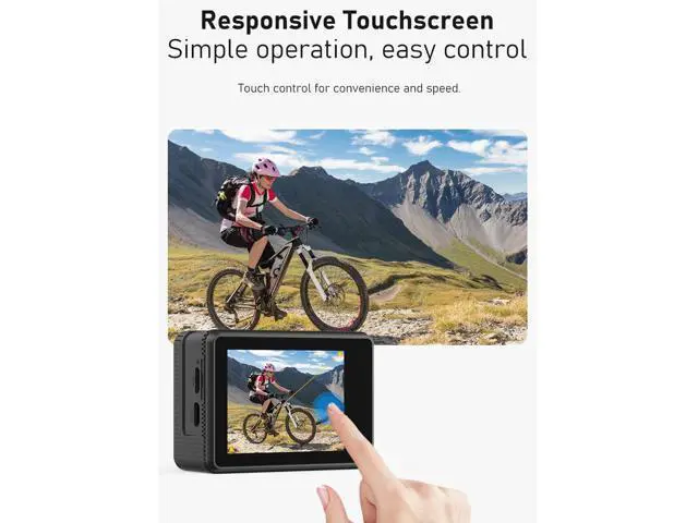 Alt view image 6 of 7 - 8K Dual-Screen Action Camera - 2.0"+1.3" Touch, 30m Waterproof, WiFi, 1350mAh for Diving/Cycling,Outdoor cycling, mountain climbing, surfing