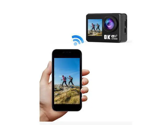 Alt view image 7 of 7 - 8K Dual-Screen Action Camera - 2.0"+1.3" Touch, 30m Waterproof, WiFi, 1350mAh for Diving/Cycling,Outdoor cycling, mountain climbing, surfing