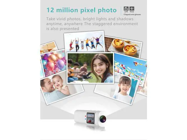 Alt view image 5 of 7 - Glasses, action camera, 1080P high definition, WIFI, mobile phone interconnection, head-mounted, glasses replacement, audio and video recording, with 128GB storage card