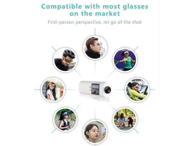 Alt view image 6 of 7 - Glasses, action camera, 1080P high definition, WIFI, mobile phone interconnection, head-mounted, glasses replacement, audio and video recording, with 128GB storage card