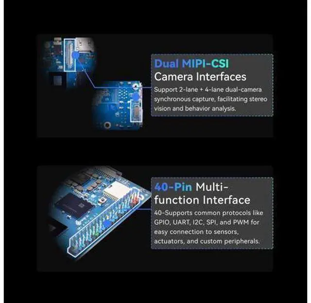 Alt view image 5 of 7 - Orange Pi 4 Pro 4GB/6GB/8GB/12GB LPDDR5 Allwinner A733 8-Core Single Board Computer with 3 Tops NPU, WiFi 6/Bluetooth 5.4,Development Board with eMMC Socket Run Ubuntu/Debian/Android (4GB)