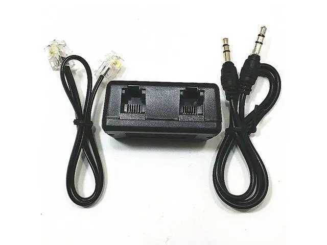Alt view image 5 of 5 - Analog Telephone Adapter for Split The Line to Telephone and Voice Recorder, with Two RJ11 Port for Incoming and Outgoing Phone Connection and 3.5mm Audio Socket to Connect to Voice Recording Device