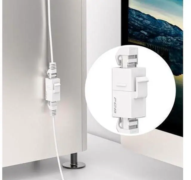 Alt view image 2 of 7 - 10 Gbps CAT6A RJ45 Keystone Coupler 25-Pack, Ethernet Keystone Jack, Ethernet Coupler Female to Female UTP for Cat6a/Cat6/Cat5e/Cat5, White