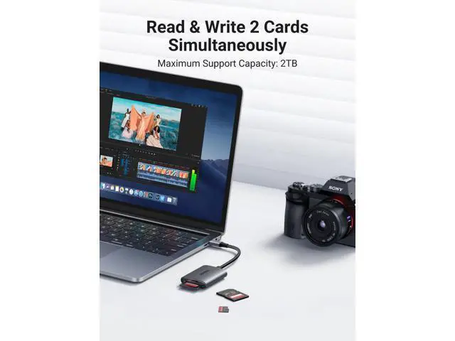 Alt view image 4 of 7 - USB C SD 4.0 Card Reader, UHS-II Micro SD Card Reader Memory Card Reader Fast for SD Micro SD SDXC SDHC UHS-II & UHS-I Cards for iPhone 16/15 Pro Max MacBook Laptop Tablet Smartphone Android