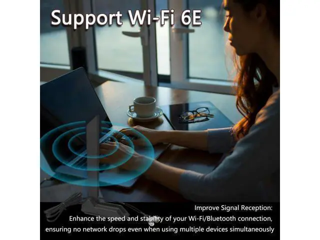 Alt view image 5 of 7 - WiFi 6E Antenna for ASUS ROG Strix X570-E X570-PRO Gaming Z690-PLUS B550-A B450-F B650-A B650E-F Z690-F Z790-F Z790-A Z690-A Z790-E Z790-I Z690-E Gaming/ROG Strix B550-F Gaming/Prime B550-PLUS