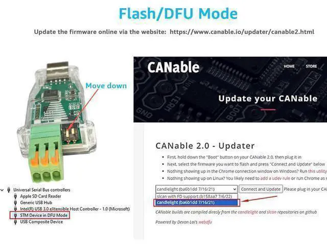 Alt view image 5 of 7 - DSD TECH SH-C31A USB to CAN Adapter with FD Support Based on Canable 2.0