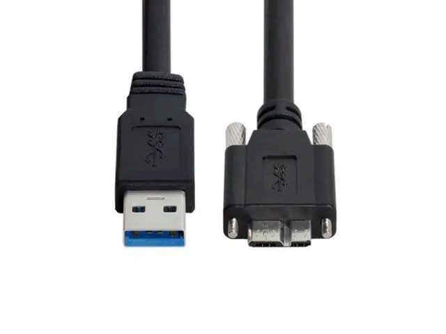 Alt view image 4 of 5 - CY 8m USB 3.0 A Type Repeater Cable Male to Micro USB 3.0 B Male with Mount Panel Screws for Camera U3-106-8.0M