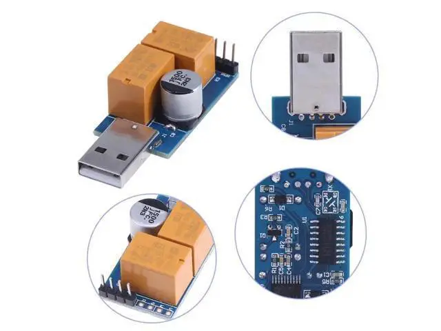 Alt view image 2 of 6 - USB WatchDog Card Double Relay 24H Blue Screen Unattended Automatic Restart For 24H PC Server Computer Gaming Mining Miner