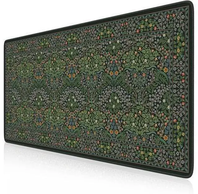 Main image of Big Mouse Pad, Desk Pad Mat, Full Desk Large Mousepad, Anti-Slip Smooth Surface XXL Computer Pad with Stitched Edges for Home Office Organizer (Green)