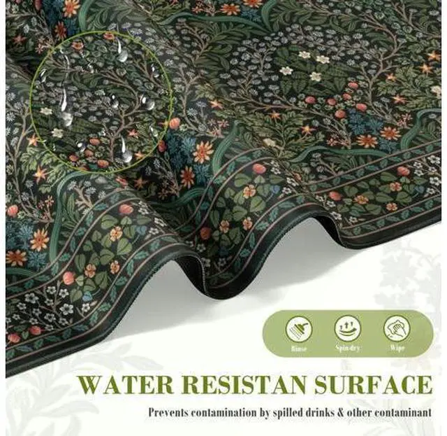 Alt view image 5 of 7 - Big Mouse Pad, Desk Pad Mat, Full Desk Large Mousepad, Anti-Slip Smooth Surface XXL Computer Pad with Stitched Edges for Home Office Organizer (Green)