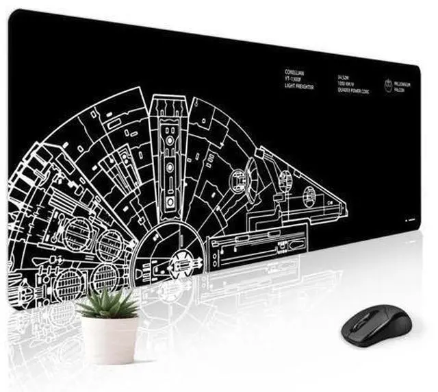 Main image of Mousepad Desk Mat Gaming Large Keyboard Cute Office Desktop Computer Laptop Black XXL Long Giant Big Cool Modern Design Unique for Women Girls Men Boys Gamer Oversized Wide 30x12'' Mousepad