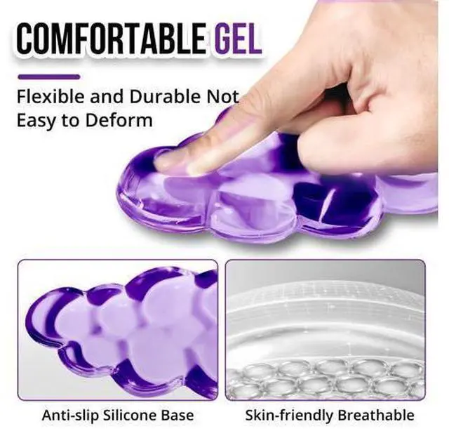 Alt view image 3 of 7 - Keyboard Wrist Rest Set Ergonomic Cloud Wrist Rest Keyboard and Mouse Pad, Non-Slip Desk Accessories for Office and HomePurple