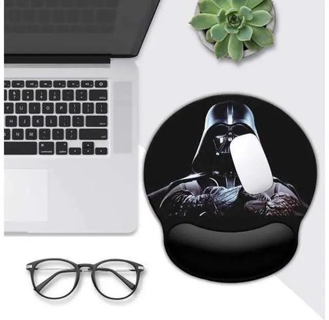 Alt view image 6 of 7 - Black Mouse Pad with Wrist Rest,Non-Slip Rubber Base for Comfortable Gaming Mousepad - Ergonomic Mouse Pad with Wrist Support Suitable for Laptop Desktop and Work, Office Desk Accessory