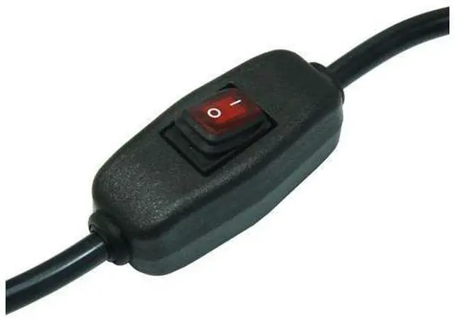 Alt view image 2 of 6 - 6ft 18 Gauge 3 Prong Heavy Duty Replacement Power Supply Cord Cable with Red Indicator LightInline Switch, NEMA 5-15 Plug US SJT 18AWG (10A)
