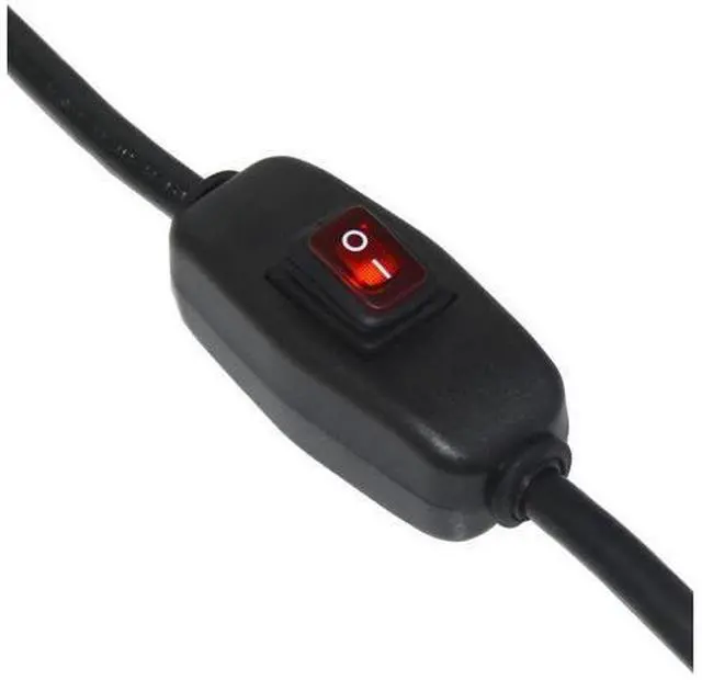 Alt view image 3 of 6 - 6ft 18 Gauge 3 Prong Heavy Duty Replacement Power Supply Cord Cable with Red Indicator LightInline Switch, NEMA 5-15 Plug US SJT 18AWG (10A)