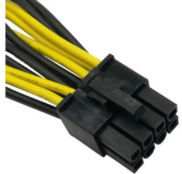 Alt view image 2 of 5 - Graphics Card Power Cable 030-0571-000 CPU 8 Pin Male to Dual PCIe 8 Pin Female Adapter for Tesla K80/M40/M60/P40/P100 4 inches (2-Pack) (10cm)