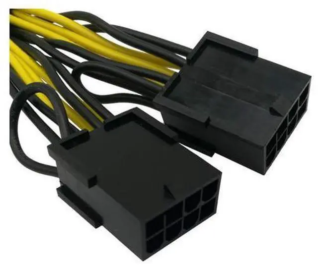 Alt view image 3 of 5 - Graphics Card Power Cable 030-0571-000 CPU 8 Pin Male to Dual PCIe 8 Pin Female Adapter for Tesla K80/M40/M60/P40/P100 4 inches (2-Pack) (10cm)