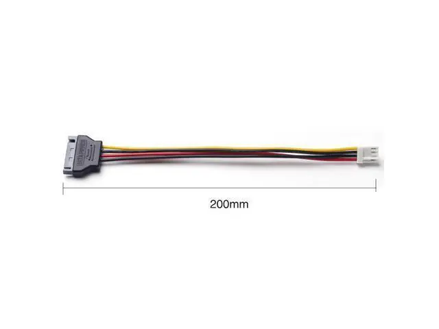 Alt view image 2 of 5 - Cable SATA 15Pin male to 4Pin Female FDD Floppy Adapter Hard Drive Power Cables Cord 20cm