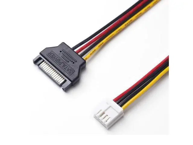 Alt view image 3 of 5 - Cable SATA 15Pin male to 4Pin Female FDD Floppy Adapter Hard Drive Power Cables Cord 20cm