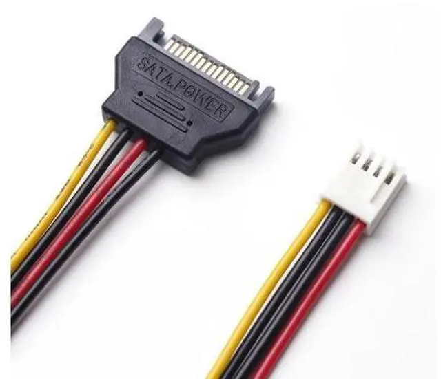 Alt view image 4 of 5 - Cable SATA 15Pin male to 4Pin Female FDD Floppy Adapter Hard Drive Power Cables Cord 20cm