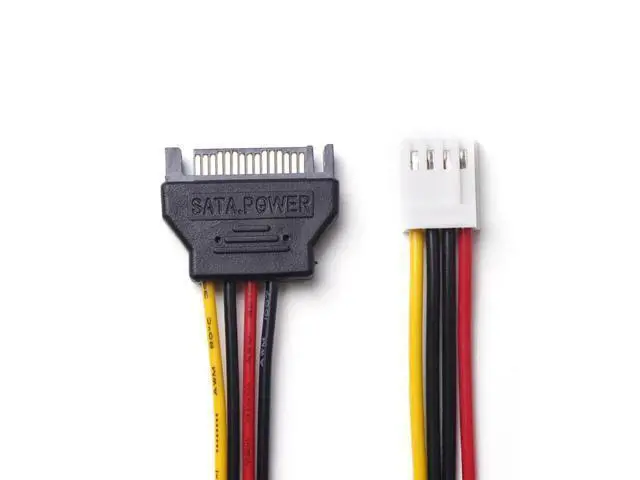 Alt view image 5 of 5 - Cable SATA 15Pin male to 4Pin Female FDD Floppy Adapter Hard Drive Power Cables Cord 20cm