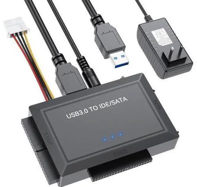Main image of Hard Drive Reader SATA IDE to USB 3.0 Adapter, USB 3.0 to SATA/IDE Hard Drive Ultra Recovery Converter Kit Data Retrieval Device for 2.5" 3.5" HDD SSD Hard Drive Disk 5.25" DVD/CD-ROM Optical Drive