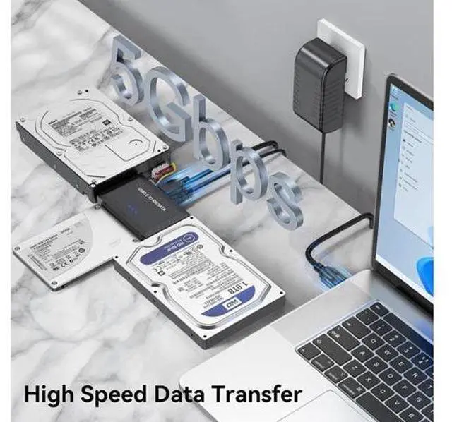 Alt view image 2 of 7 - Hard Drive Reader SATA IDE to USB 3.0 Adapter, USB 3.0 to SATA/IDE Hard Drive Ultra Recovery Converter Kit Data Retrieval Device for 2.5" 3.5" HDD SSD Hard Drive Disk 5.25" DVD/CD-ROM Optical Drive