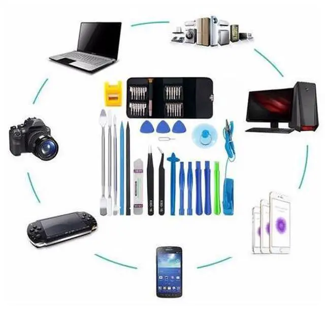 Alt view image 3 of 7 - Professional 46 in 1 Mobile Phone Screen Opening Repair Tools Kit Screwdriver Pry Disassemble Tool Set for iPhone Samsung Ipad