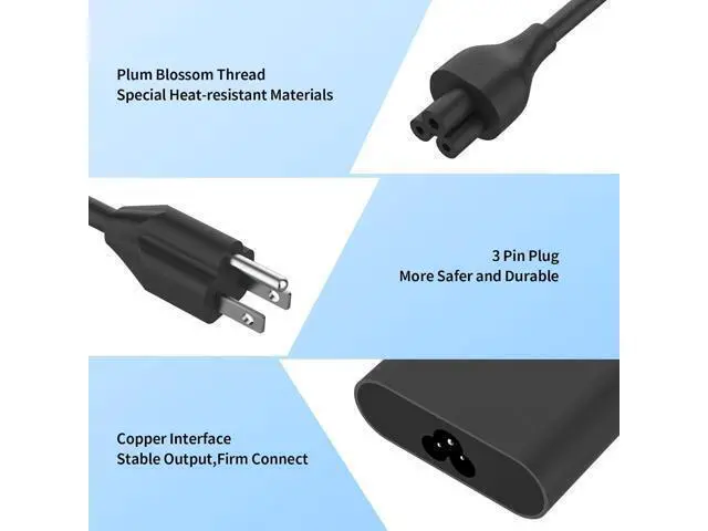 Alt view image 7 of 7 - 65W AC Power Adapter Compatible with Latitude 7480 E5440 E5470 E6540 E7440 E7450 E7250 E6440 E6430 7490 7290 5490 5590 5290 19.5V 3.34A Laptop Charger