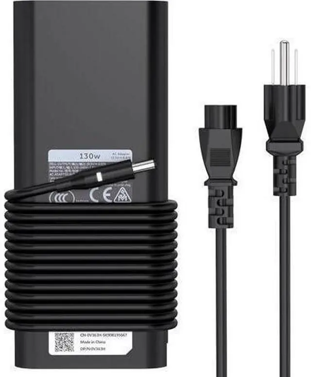 Main image of New 130W 4.5mm AC Adapter Laptop Charger Replacement for XPS 15 9570 7590 9560 9550 Precision 5520 5540 5510 5530 M3800 M2800 HA130PM130 DA130PM130 0V363H 06TTY6 0RN7NW Power Supply Cord